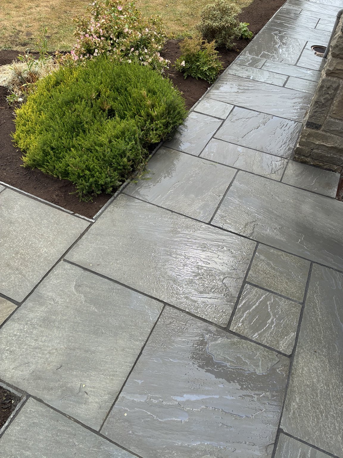 Natural stone patio project