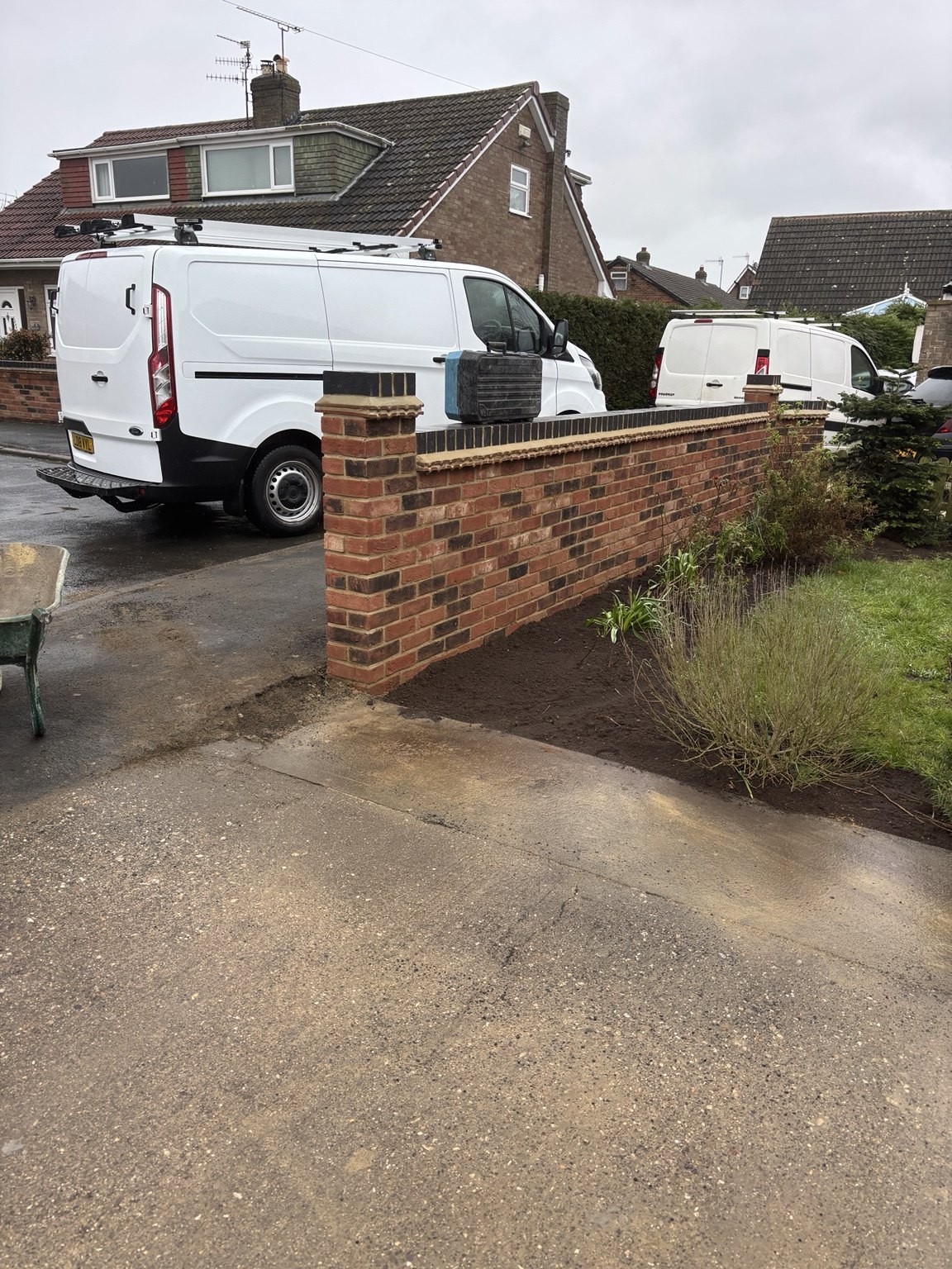 Traditional stone wall project