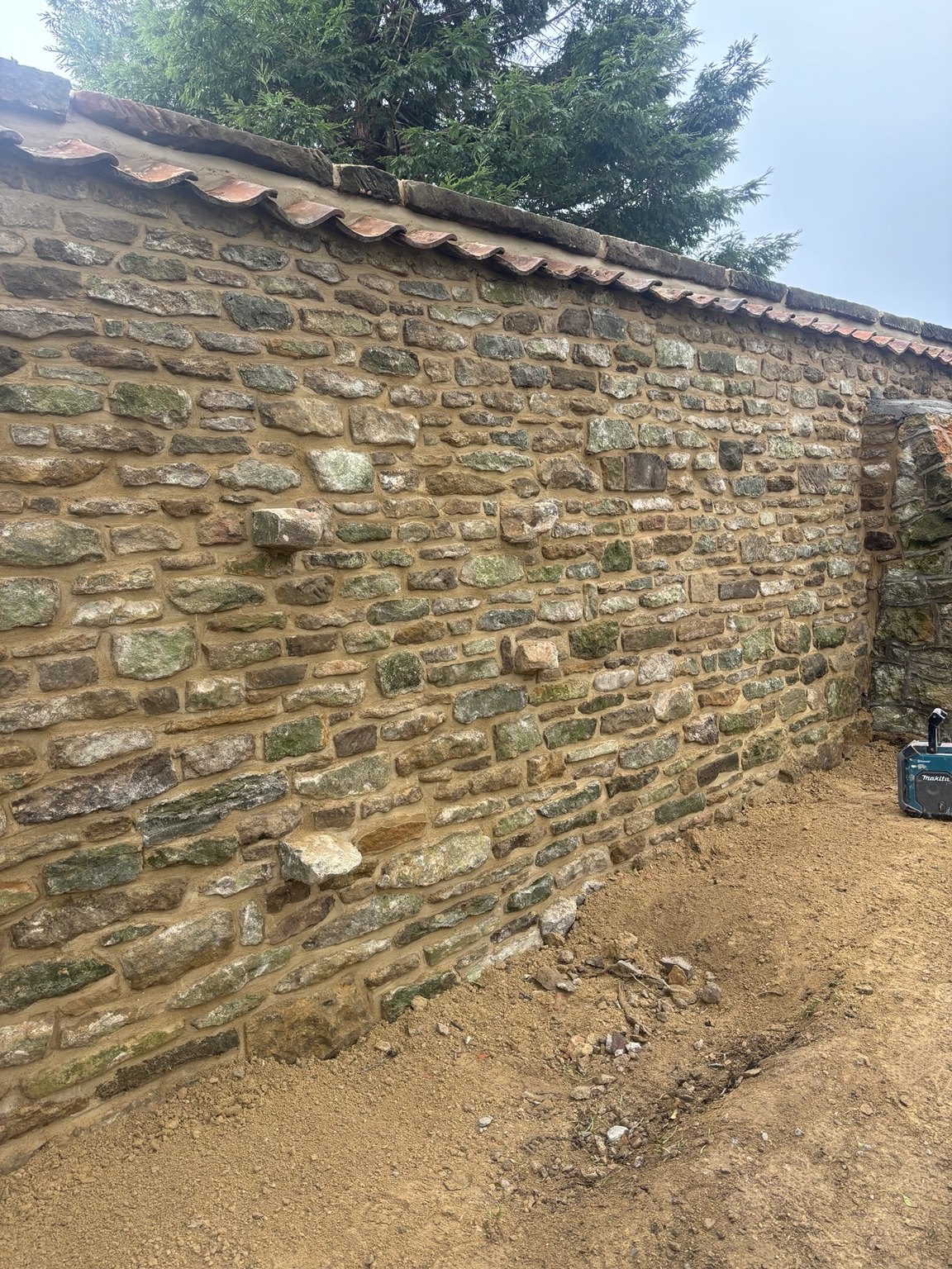 Brick garage extension project