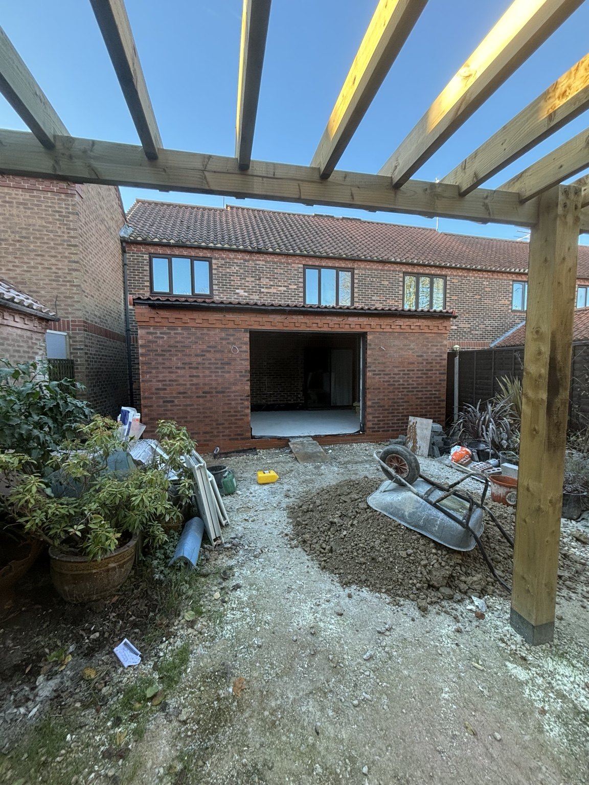 Traditional brick pier and wall project
